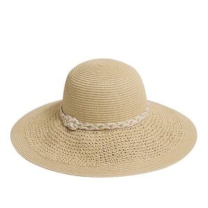J. CREW Factory NWT Straw Floppy Hat with Wrapped Rope Size Small / Medium